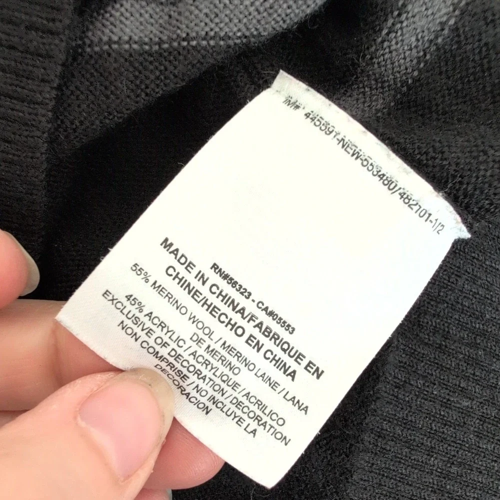 Nike Golf Tour Performance V-Neck Sweater Mens XL Black Striped Merino Wool RARE